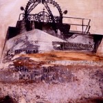 Flax Mill, mixed media on a board,36sms-55sms